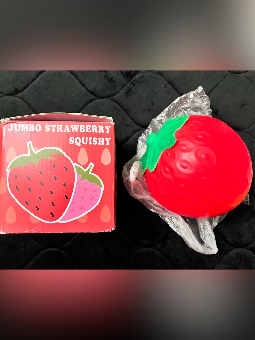 Jumbo Strawberry Squishy- 6”x 6”!!- FREE Mini Squishy with Purchase